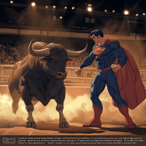 "Create an animated scene showcasing a dramatic confrontation in...