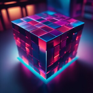 Tilt animation of a cube
