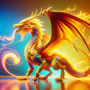 A sunfyre dragon 3D animated motion graphics UHD 8K
