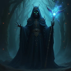 In the dimly lit shadows of a cosmic underworld, a splendidly et...