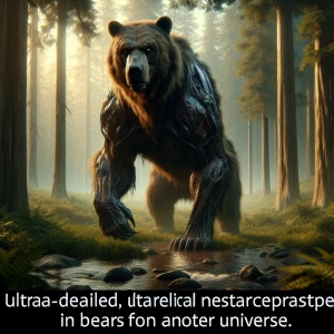 Bear, in the style of Yautja's (Hunter Predator),ultra-detailed,...