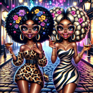 A full length image view highly detailed, realistic whimsical di...