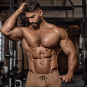 coach tiene un cuerpo musculoso y hairy and el pene de enorme t...