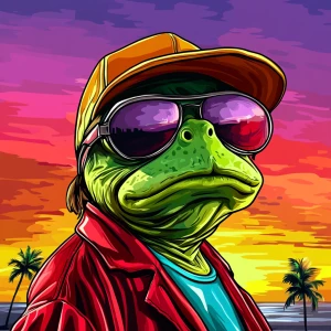MEME PEPE in GTA art style — — in the style of a Grand Theft Au...