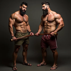 Carloss y Ramón tienen un cuerpo velludo y musculoso y ese miemb...