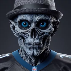 Hyper-realistic highly-detailed anthropomorphic::: skullfaced ma...