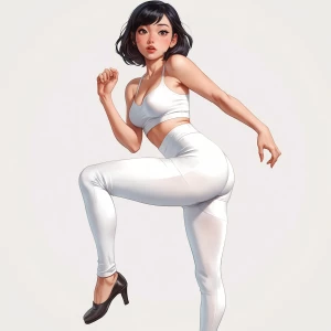 A stunning 30 year-old anime female with asian-like features, i...