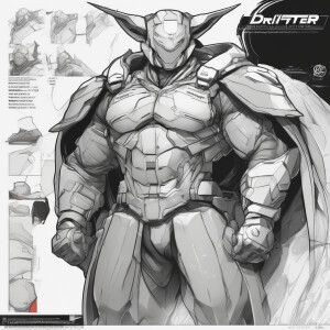 DRiffter from Hyperlight Diffter ,orthographic full view of the...