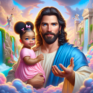 Create a 3D realistic artwork featuring the phrase 'Jesus Saves'...