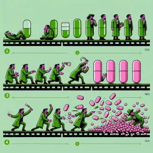Use green pills and pink pills to reproduce a stop motion animat...