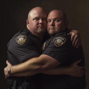 Lifesize digital photography portrait of a fully uniformed middl...