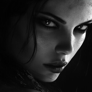 Born of dusk and shadow, she walks the line between worlds—a Dha...