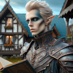 Caranthir-Ar-Fieniel from the Witcher series in black eldritch a...