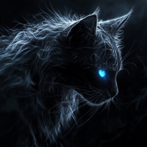 A sleek, shadow-dwelling reaper, its metallic fur gleaming under...