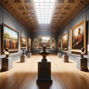 Design a close-up, detailed 3D view inside an African-American m...