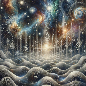 All over fabric print pattern, pretty high quality celestial mus...