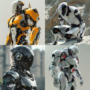 Futuristic Robots of the future 3024 super detail 3D design Phot...