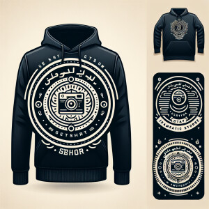 Create a realistic logo with the text "HAMZA STORE" and a pictur...