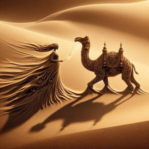 A hyperdetailed image of the female figure of an Arabic quenn fo...