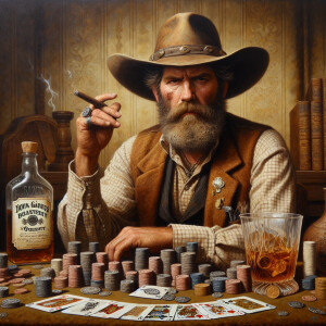 Old western poker player based on jim daly