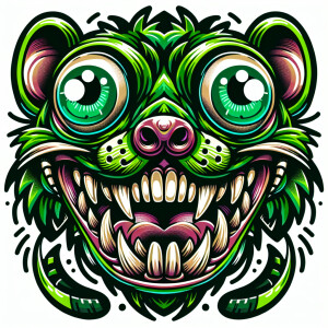 Rat Fink in an new school tattoo style
