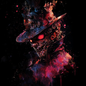 A somber illustration of  a horrorcore Freddy Krueger with fanta...