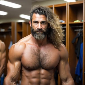 Hairy and naike Musculecoach is a in the locker
