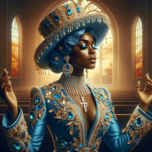 Create an illustration that embodies spirituality and a deep con...