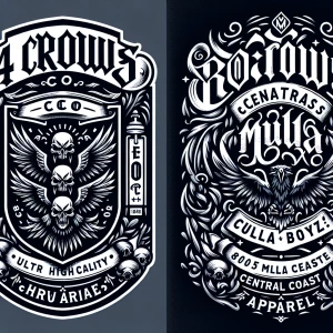 Create a logo design for "4Crows Co.", incorporating a stylistic...