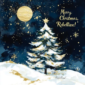 Create a visually striking Christmas-themed image featuring a sn...