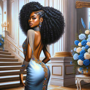 hyper realistic air brushed oil painting art image of a beautifu...