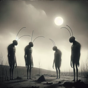 Create a photorealistic image depicting the felted Teletubbies i...