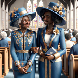 Adjust the 3-D realistic image to depict the African-American gr...