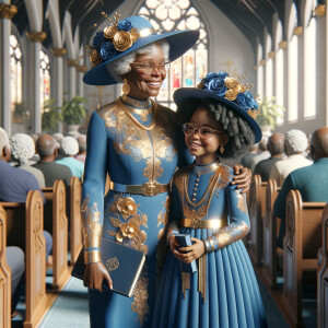 Adjust the 3-D realistic image to depict the African-American gr...