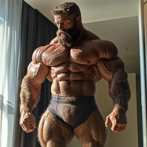 Lycan hairymuscles showing off full body view