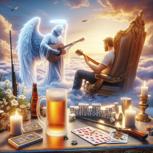 "Imagine an uplifting memorial image that captures the essence o...