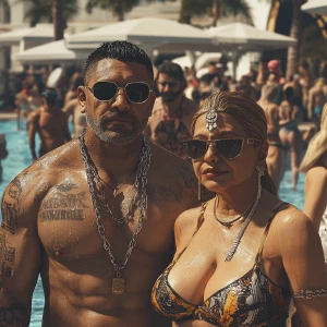 realism,photo fanstasy,a muscular beefy sweaty mature criminal m...