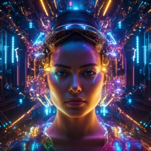 omnipotent futuristic transcendental cosmic sophont of technolog...