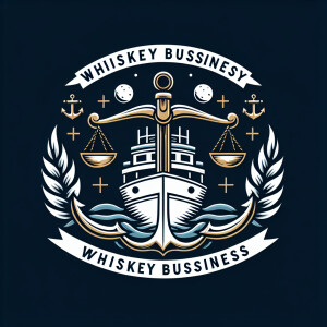 Design a sophisticated logo for a luxury boat named "Whiskey Bus...