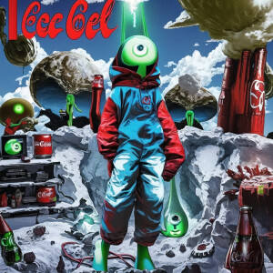Generate like aliens watching the end of the world from their te...