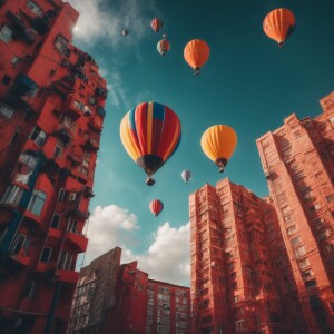 Mason in the sky not touching the ground