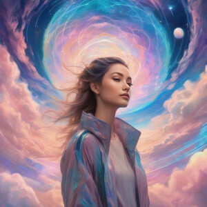 Nestled amidst the cosmic swirls of ethereal clouds, a celestial...