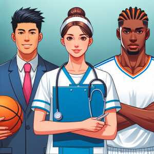 Create a male doctor and a nurse 76ers basketball coaches with A...