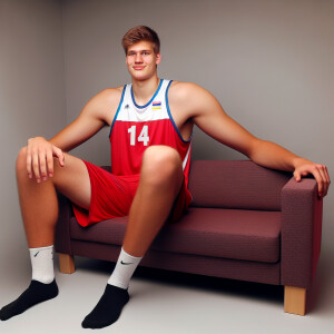 He is a 14-year-old Austrian basketball player he's nice looking...
