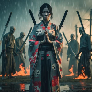 cheek profile image]a real to life japanese woman stands in the...