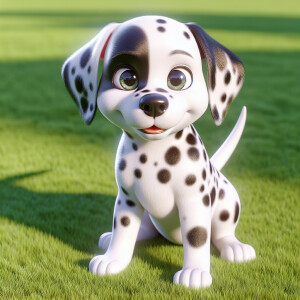 Cute CGI 3d Dalmatian