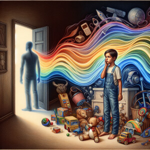 A child torn between obeying his father's voice and being drawn...