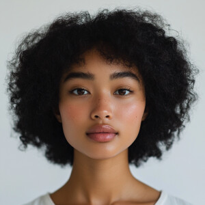 A portrait of a 22-year-old Japanese-African American woman with...