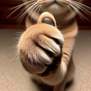 A cat paw giving a thumbs up
