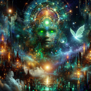 Imagine a canvas where the whispers of ghosts and the glow of ne...